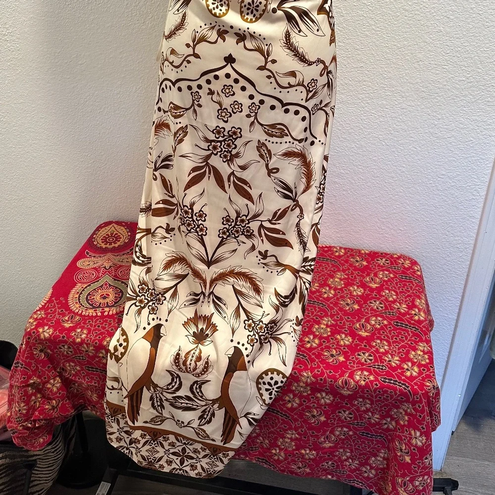 House Of Harllow  1960 Satin Tropical Maxi Dress. NWOT - Picture 8 of 8